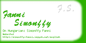 fanni simonffy business card